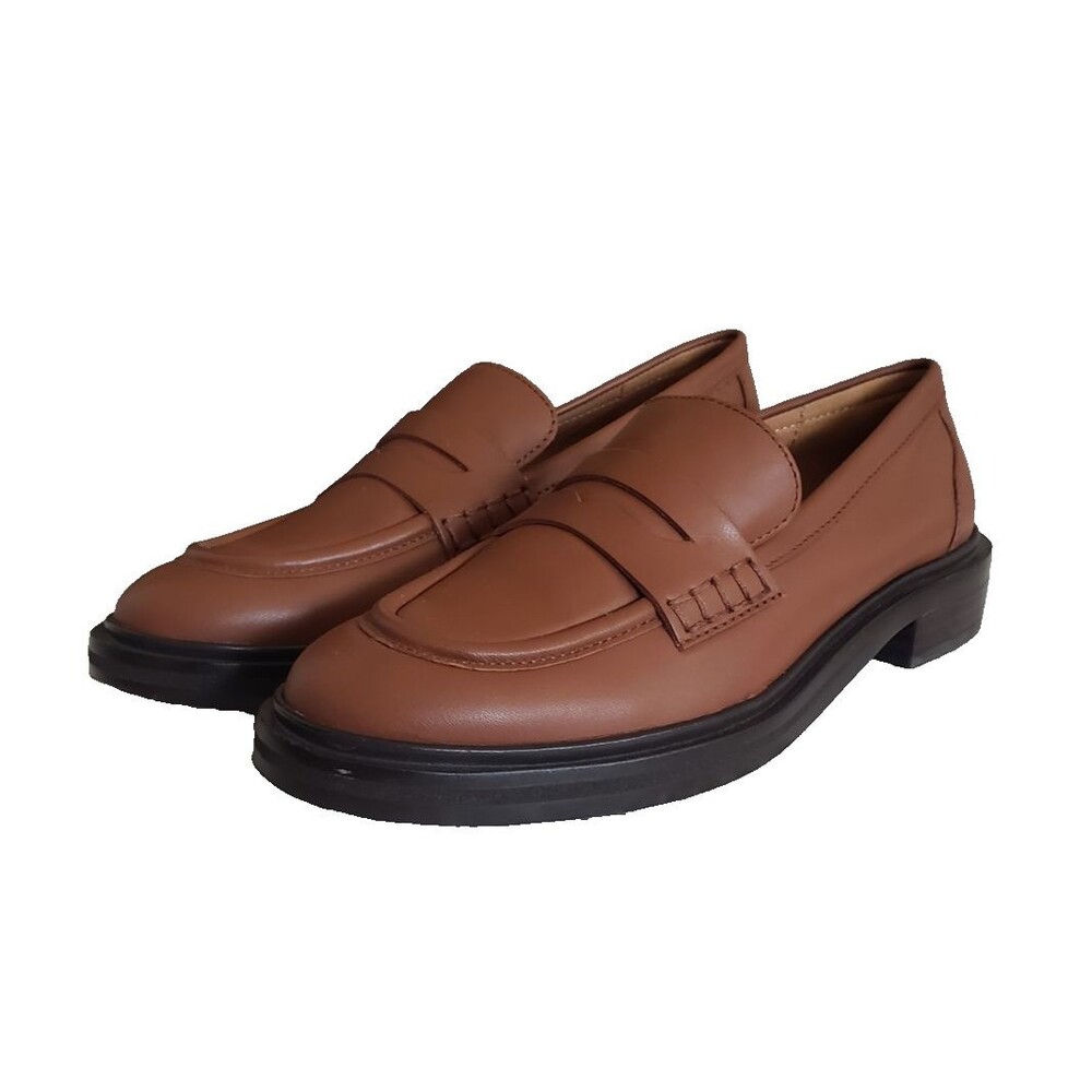 Madewell The Vernon Penny Loafers Women's Size 7 Brown Leather Slip On Shoes